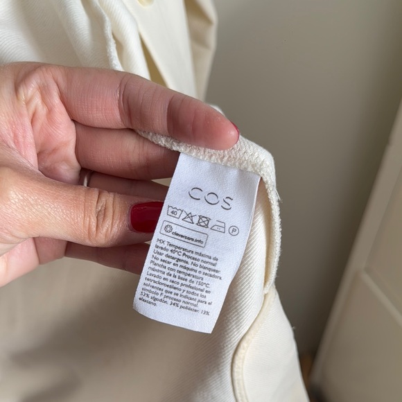 COS Cream Button-Up Shirt - Picture 5 of 8